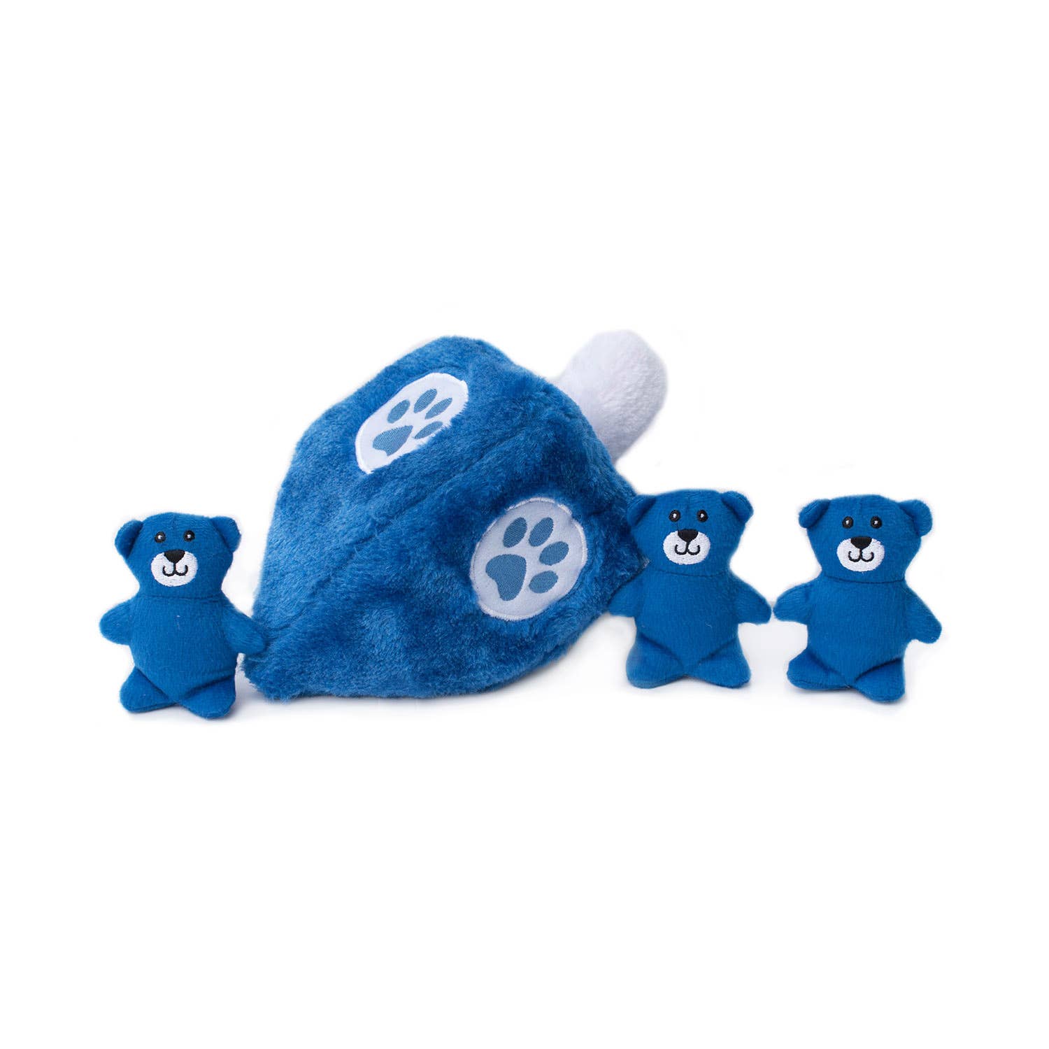 ZippyPaws - Vendita all'ingrosso Peluche - Cani - Hanukkah Burrow - Dreidel - Giocattolo per cani in vacanza