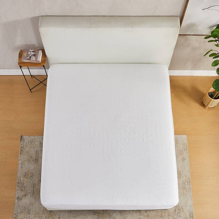 White Waterproof Tencel Mattress Protector - Giavanna Collection for wholesale on Faire