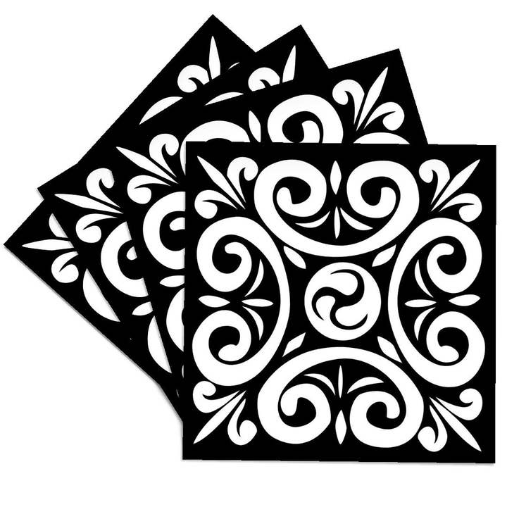 3dRose - Wholesale Coasters - 3dRose, Curly Design Repeated, Coaster