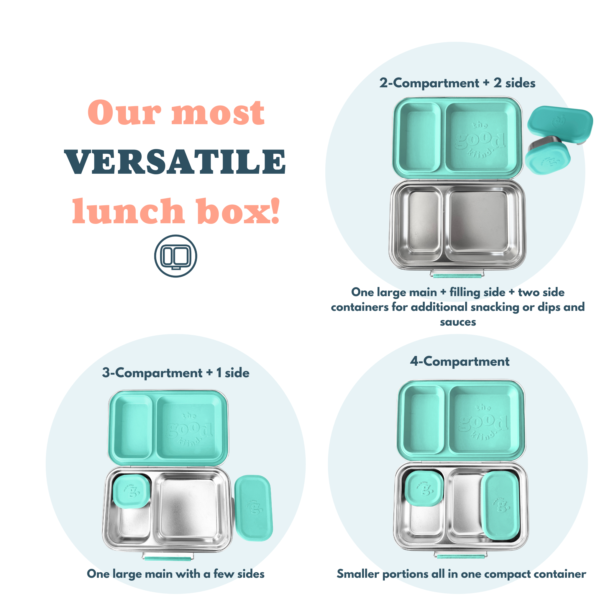 The Good Kiind - Wholesale Lunch Bag/Box - Kids - Lunch Box for Kids: The Snacker™ + The Explorer™ Mixed Case10