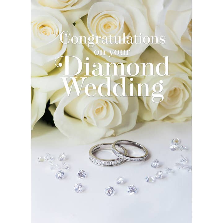 Diamond Anniversary Card - Rings And Diamonds for wholesale by Leonard Smith