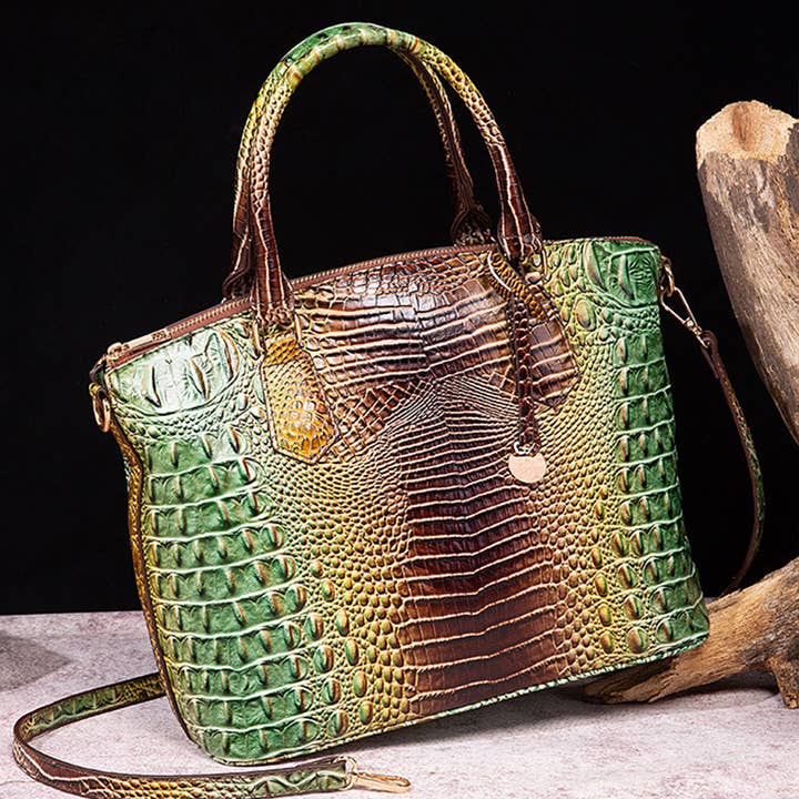 ACCITY - Wholesale Top Handle Bag - Women's - CLASSY CROCODILE PATTERN TOP HANDLE BAG_CWAB057213