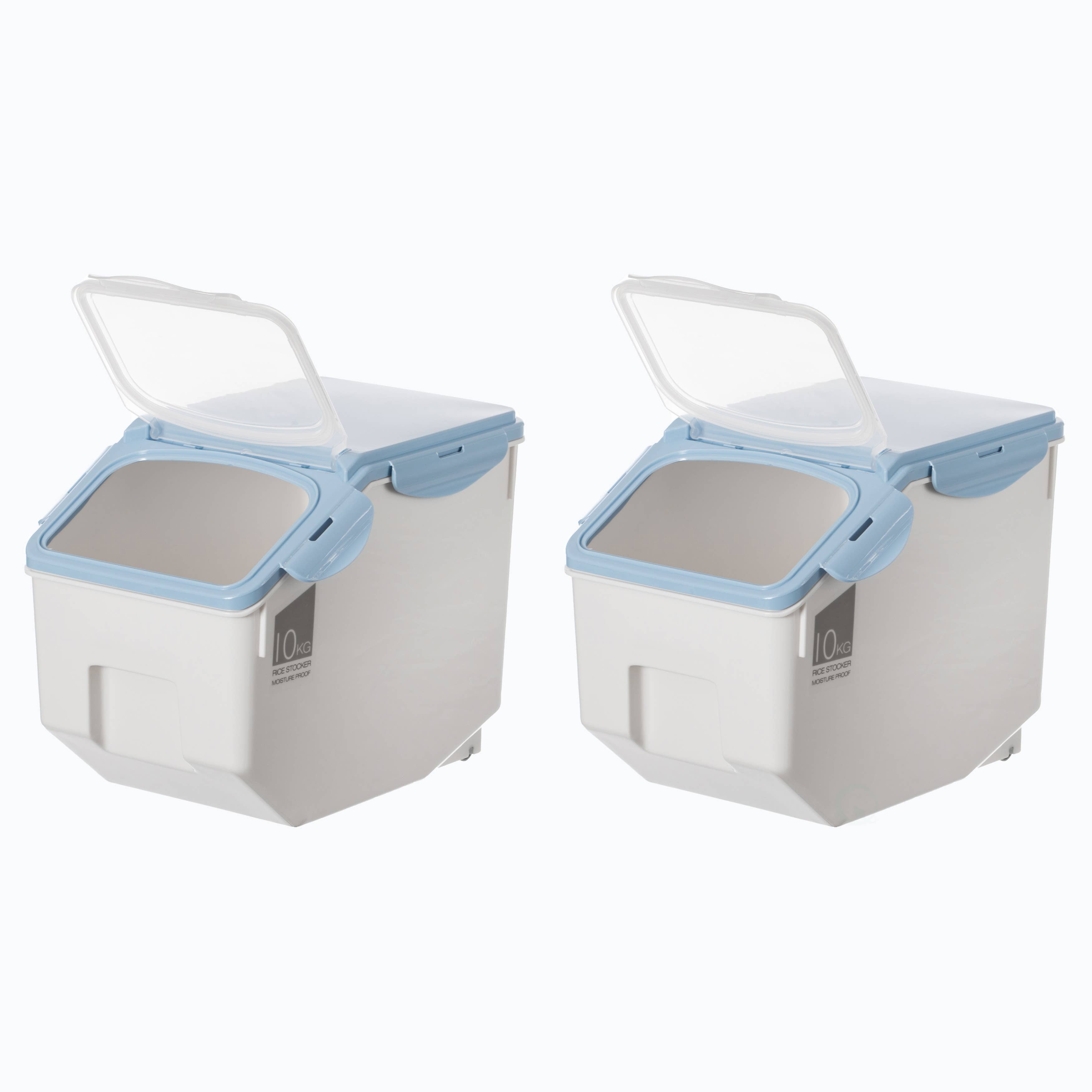 Quickway Imports - Wholesale Food Storage Container - Set of 2 White Plastic Storage Food Holder Containers7