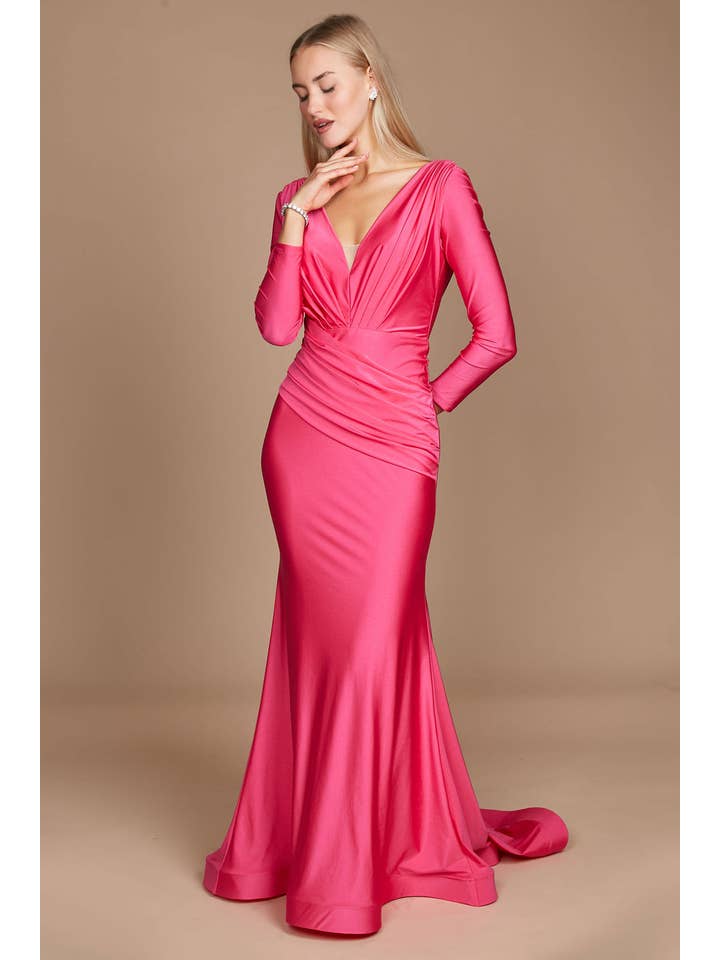 Kos Couture - Wholesale Gown - Women's - Long Sleeve Formal Evening Dress 19