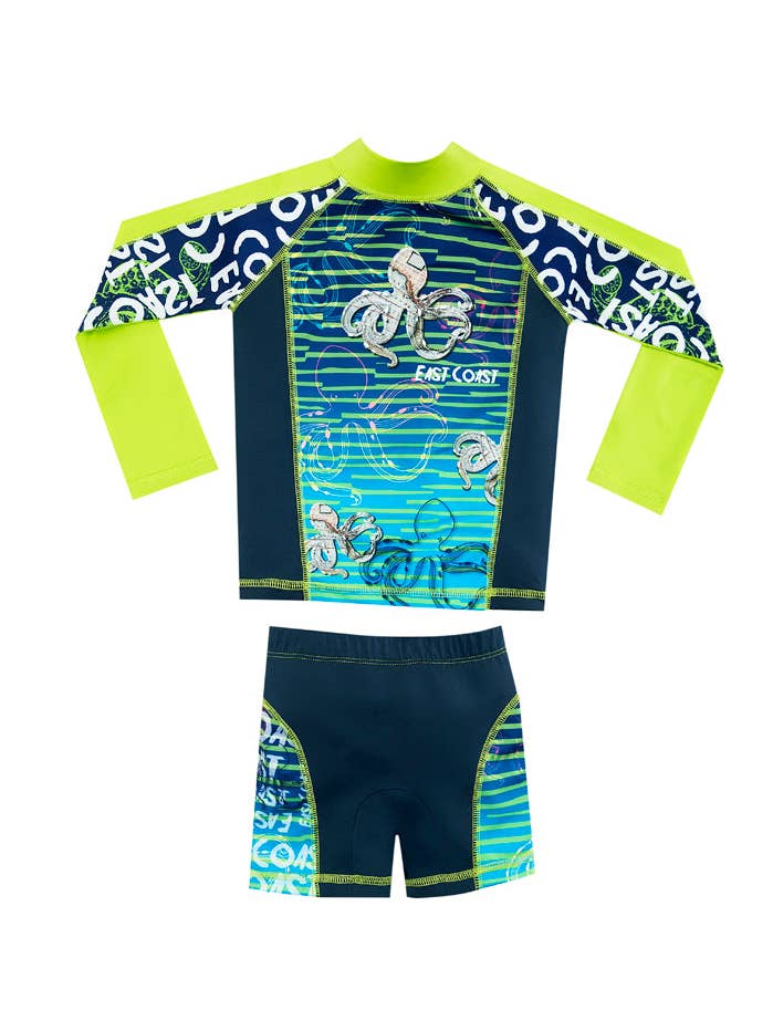 Ensemble de bain à manches longues :
Rashguard et BoardShorts700 pour la vente par Color Fingers