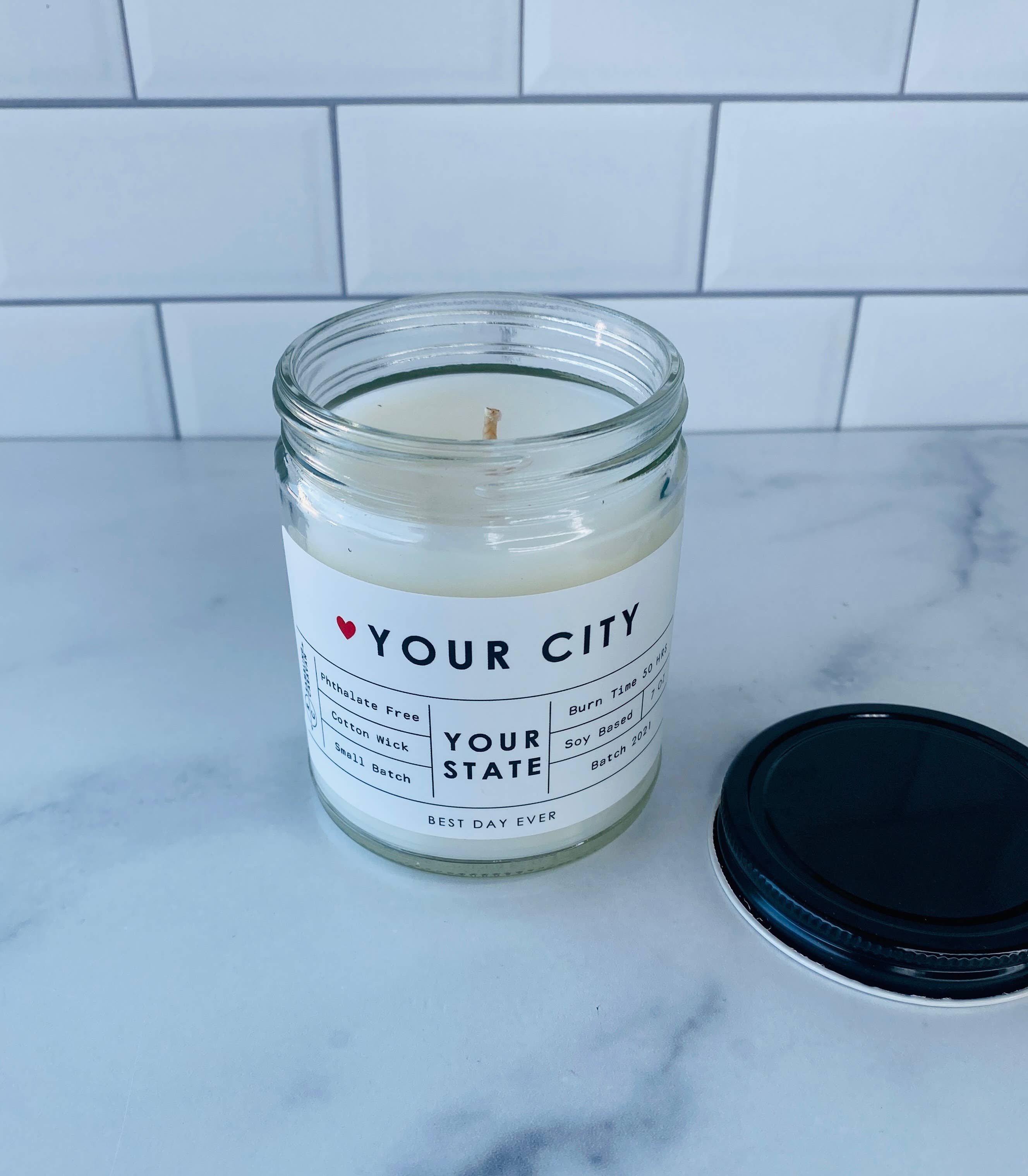 Rambling Caravan - Wholesale Jar/Filled Candle - Your City-Your State Custom Order Candle6