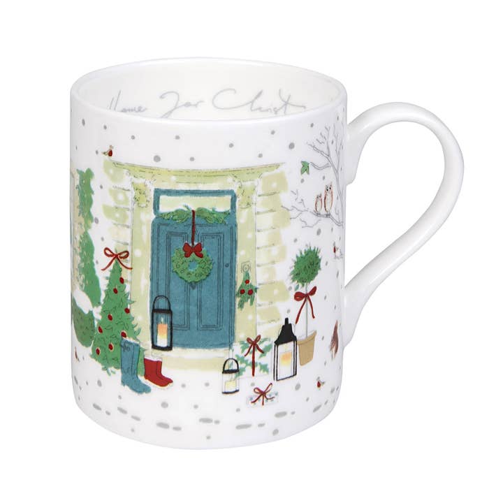 Holly & Berry Home for Christmas Mug for wholesale by Sophie Allport
