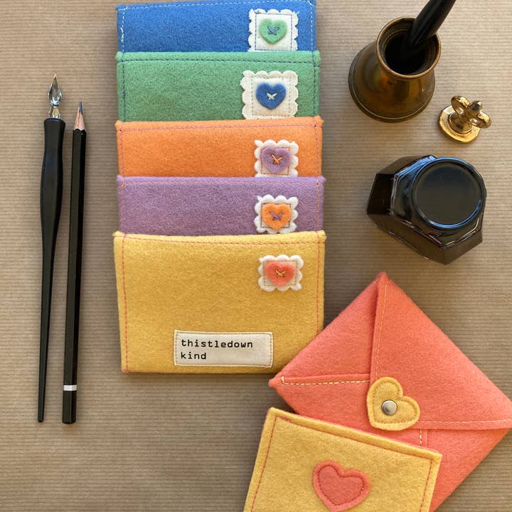 Thistledown Kind - Wholesale Classic Toy - Kids - Little Love Letters Felt Play Stationary - Rainbow Intro Set