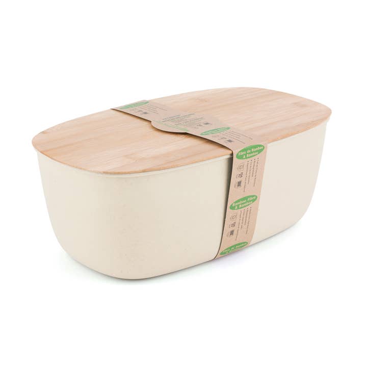 Bamboo Fiber Large Bread Bin with Reversible Lid -White Bin and other Purchase Wholesale proofing baskets. Free Returns & Net 60 Terms on Faire trending on Faire.