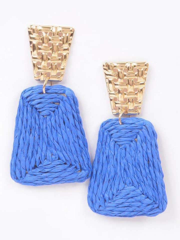 Faux halm dinglande örhänge för wholesale av CC Wholesale Clothing