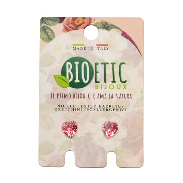 Cuore Light Rose Swarovski Earrings 30C14 for wholesale by Bioetic bijoux