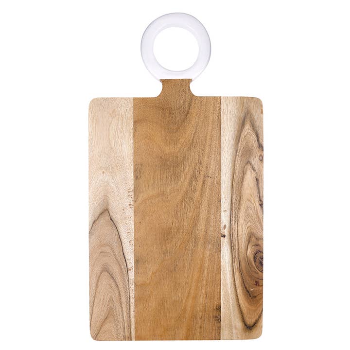 Wood Board with Enamel Handle - Large - White for wholesale by Santa Barbara Design Studio by Creative Brands