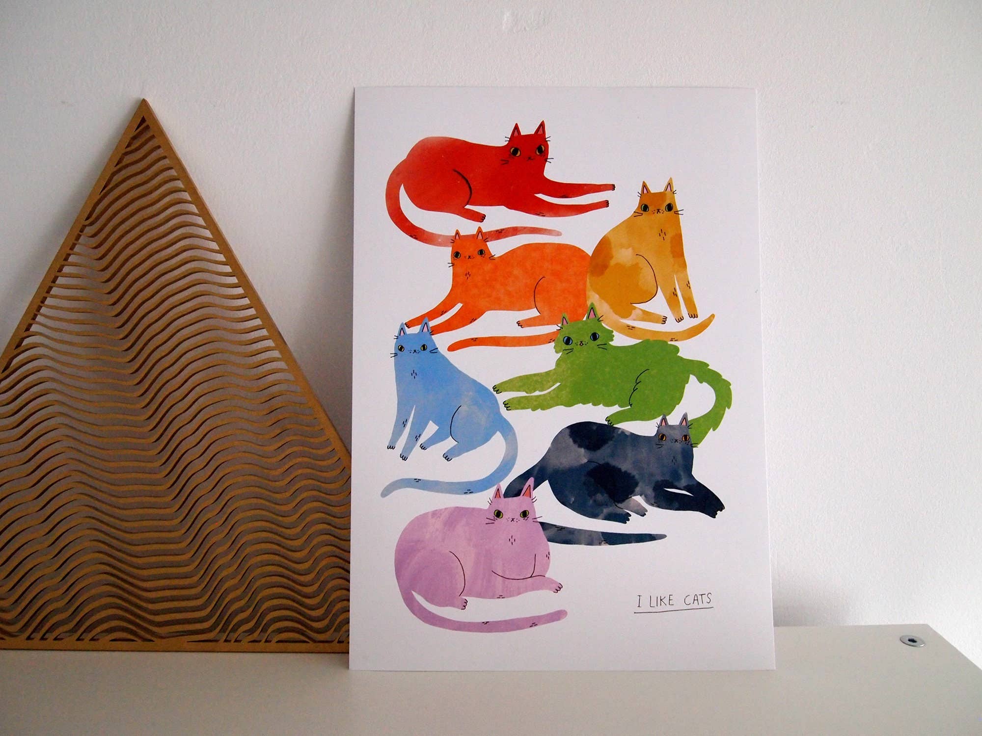 I LIKE CATS – wholesale Art print – Rainbow Cats Pride A4 Print6