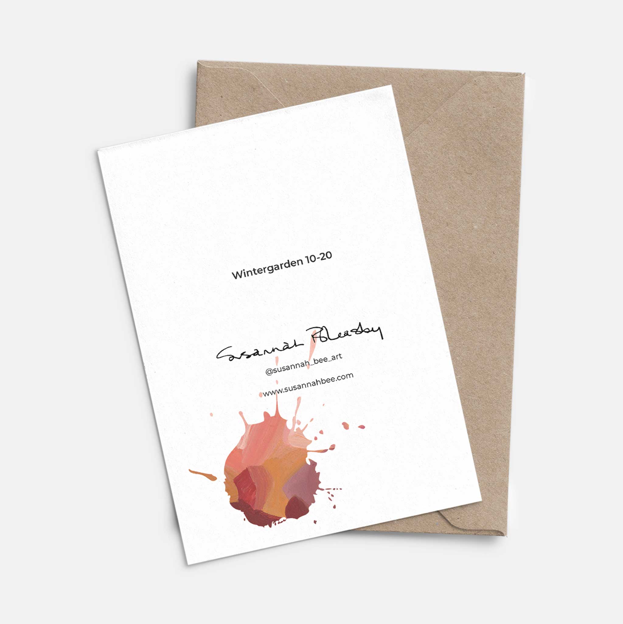 Susannah Bleasby Art - Vendita all'ingrosso Biglietti di auguri generici - Carta artistica astratta colori autunnali | Carta artistica A6 | Carta vuota2