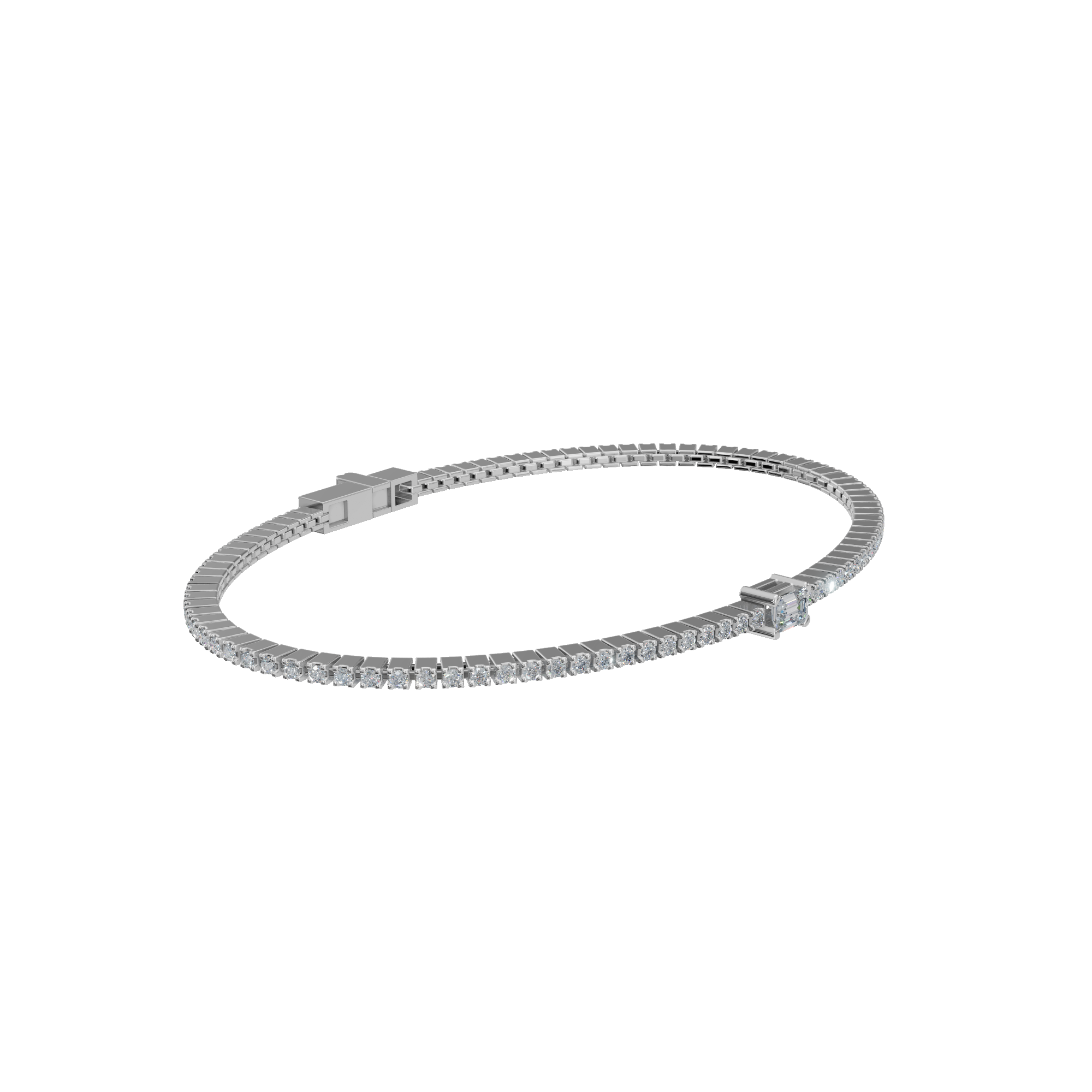 PureYou Jewelry - Wholesale Bangle Bracelet - Women's Tennis Bracelet with 1Ctw Natural Diamond in Gold3