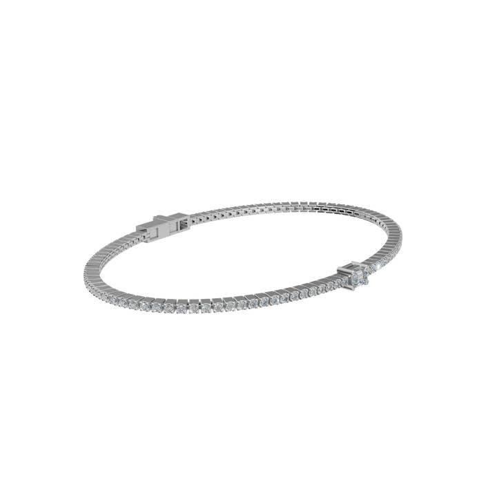 PureYou Jewelry - Wholesale Bangle Bracelet - Women's Tennis Bracelet with 1Ctw Natural Diamond in Gold3
