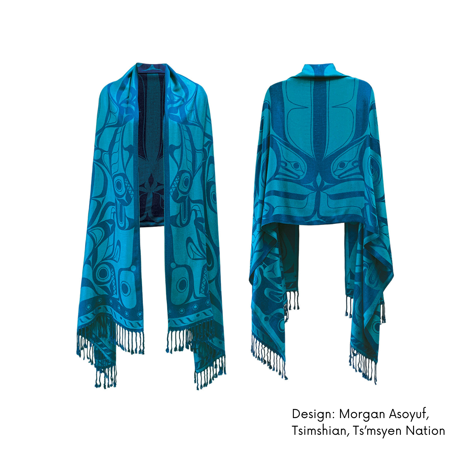 Made By Humans || Light Codes Studio - Wholesale Wrap - Women's - Shawl w/ Contemporary Indigenous Design1