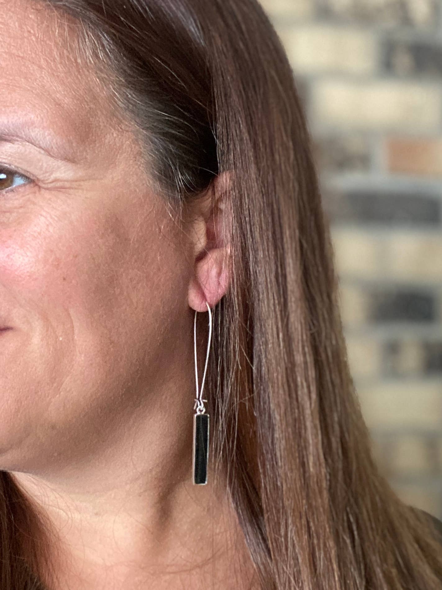 Jenica Jewelry - Wholesale Dangle Earrings - Teal Watercolor Bar Earrings - Multiple Options10