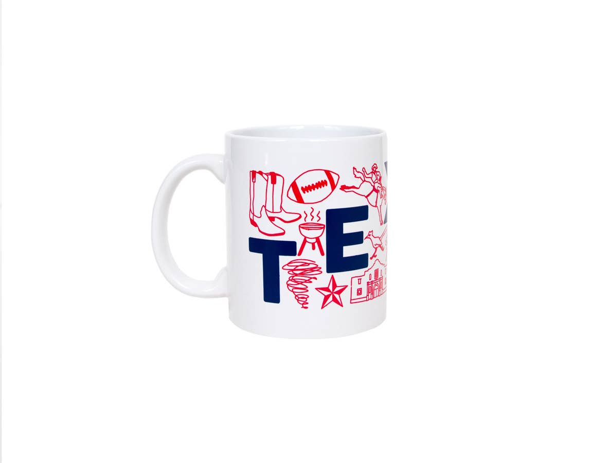 Maptote - Vente Tasse à café - Tasse à café en céramique Texas 11 oz