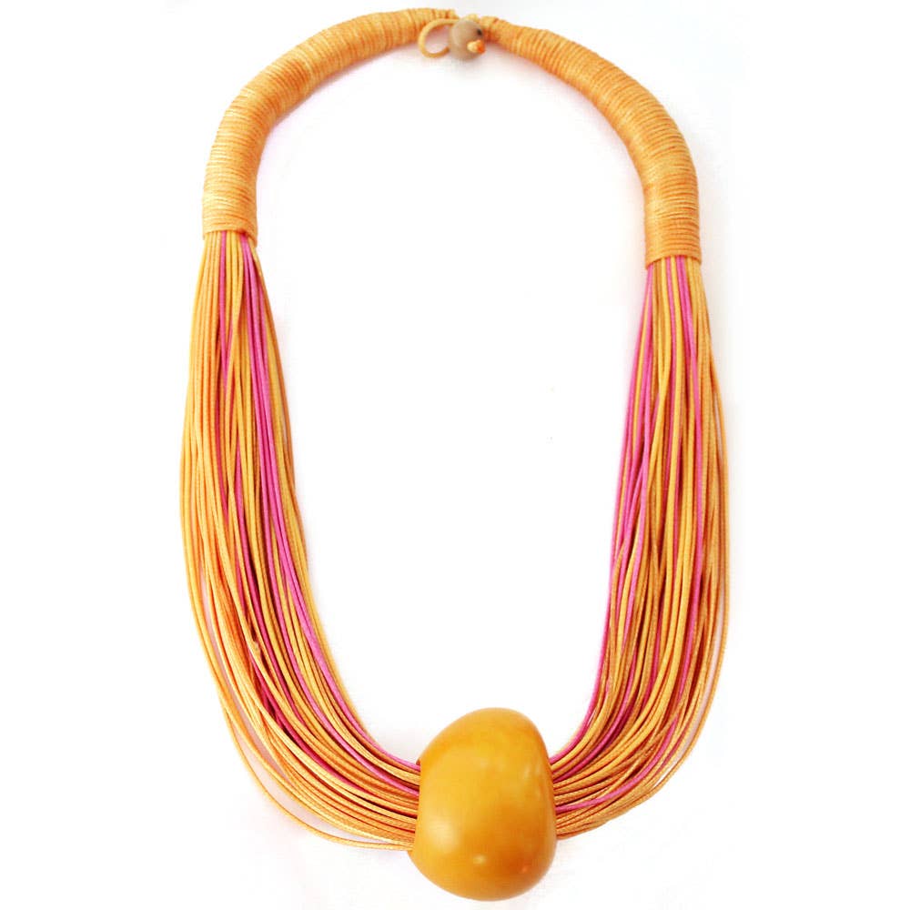 Muichic Natural Jewelry - Vendita all'ingrosso Collane di perline/perle - Collana Threads Tagua fatta a mano Fairtrade leggera2