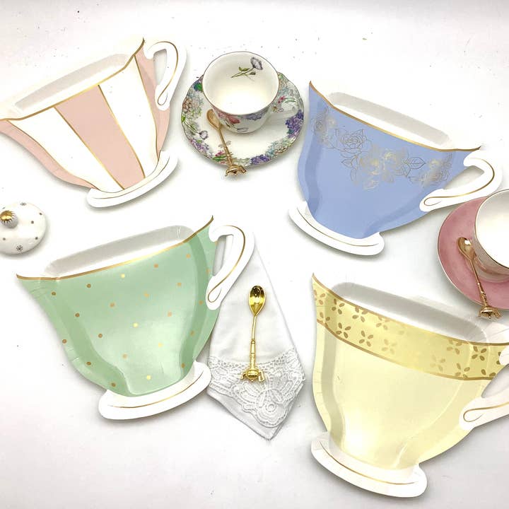 All Little Cute Things - Wholesale Disposable plate - Vintage Teacup Shaped Plates for Tea Party Plates3