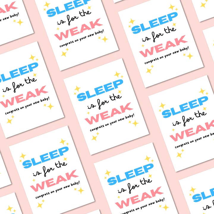 Feira Pop - Wholesale Baby Card - Sleep Is For The Week Congrats On Your New Baby Greeting Card2