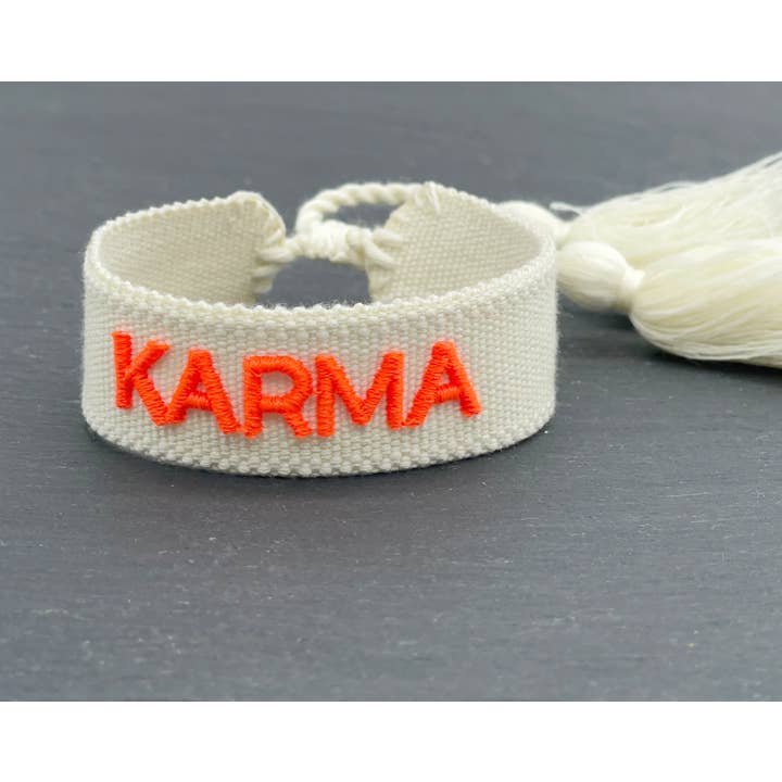Parsley & Pepper - Wholesale Woven/Braided Bracelet - KARMA statement bracelet woven, embroidered2