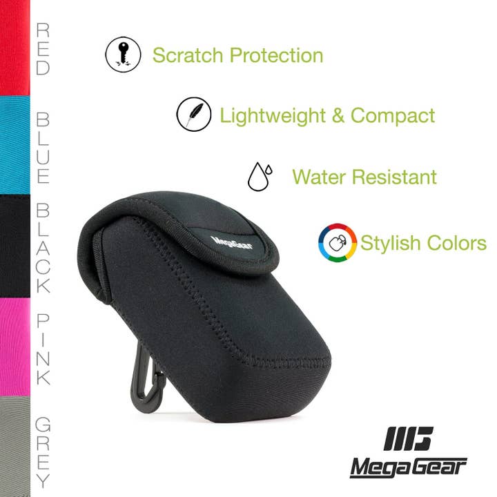 Londo - Venta al por mayor Maletín - Hombre - Funda de cámara ultra ligera de neopreno MegaGear Panasonic Lumix DC-ZS80, DC-ZS70, DMC-ZS60, DC-TZ95, DC-TZ90, DMC-TZ805