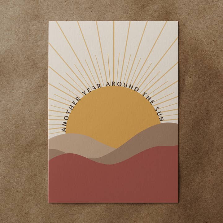 Highland Park Paper Co - Wholesale Verjaardagskaartje - Nog een jaar rond de zon | Verjaardagskaart