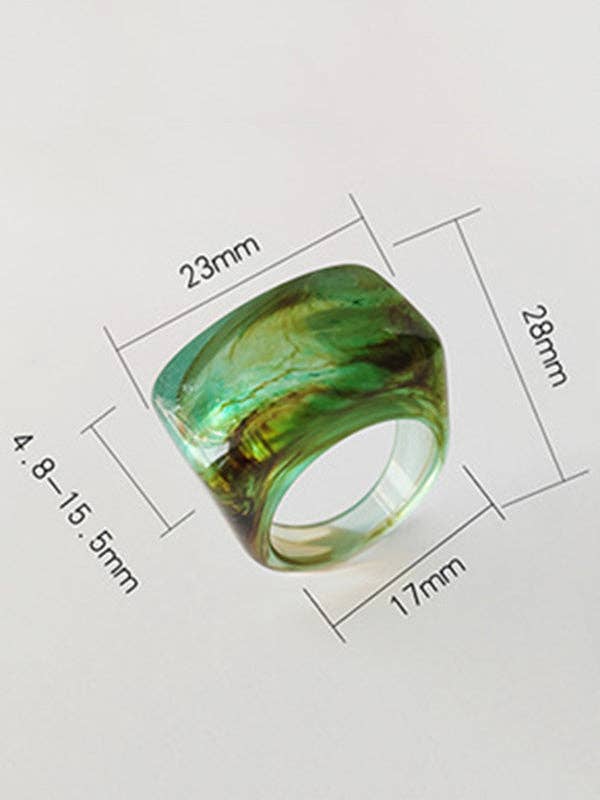 StyleGalX - Wholesale Cocktail/Statement Ring - Original Acrylic 11 Colors Geometric Ring6