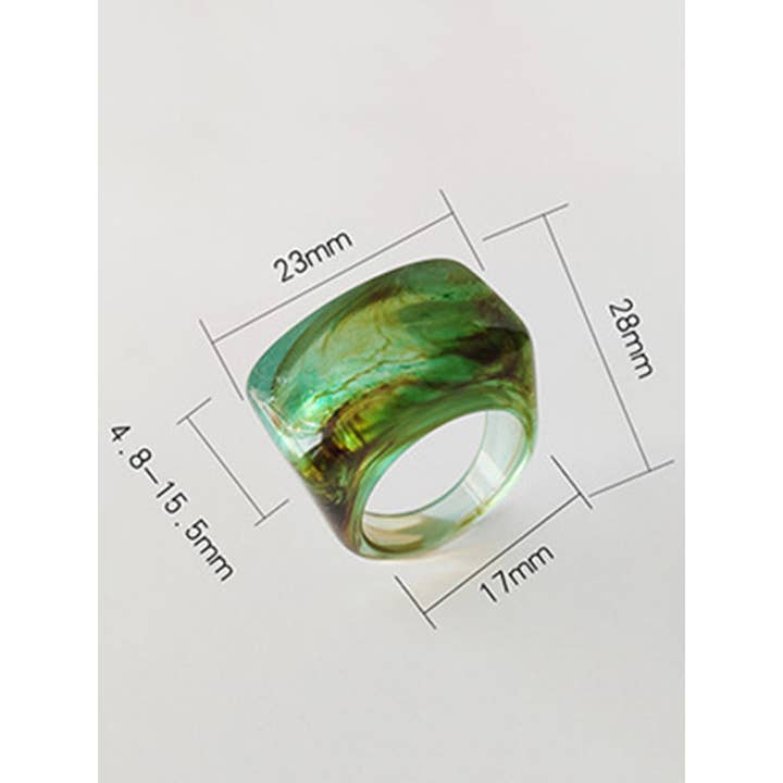 StyleGalX - Wholesale Cocktail/Statement Ring - Original Acrylic 11 Colors Geometric Ring6