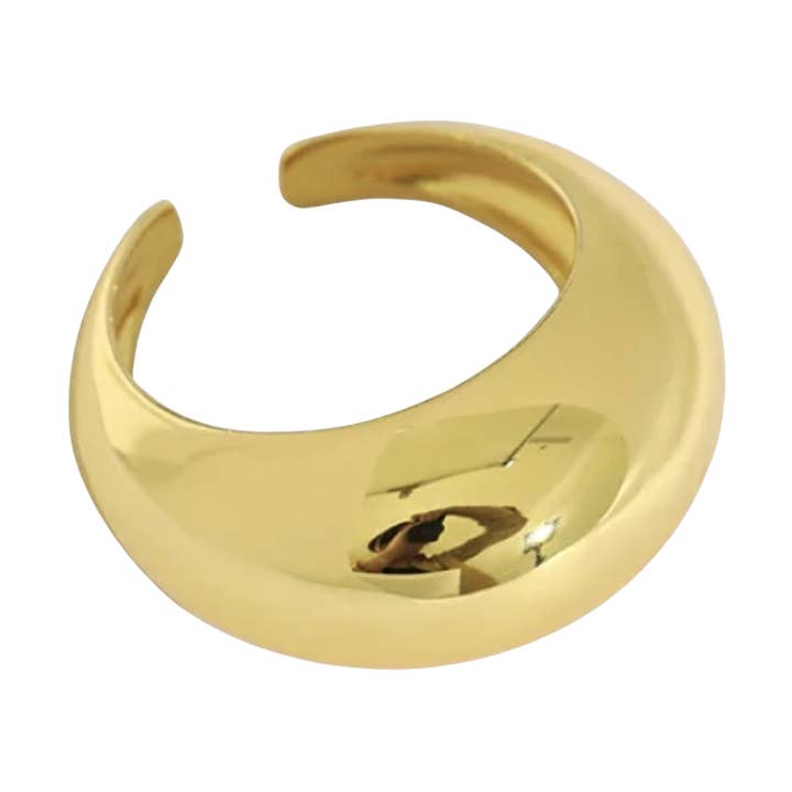 Arched Thick Dome 14k Gold Vermeil Adjustable Ring for wholesale by Jak & Fox
