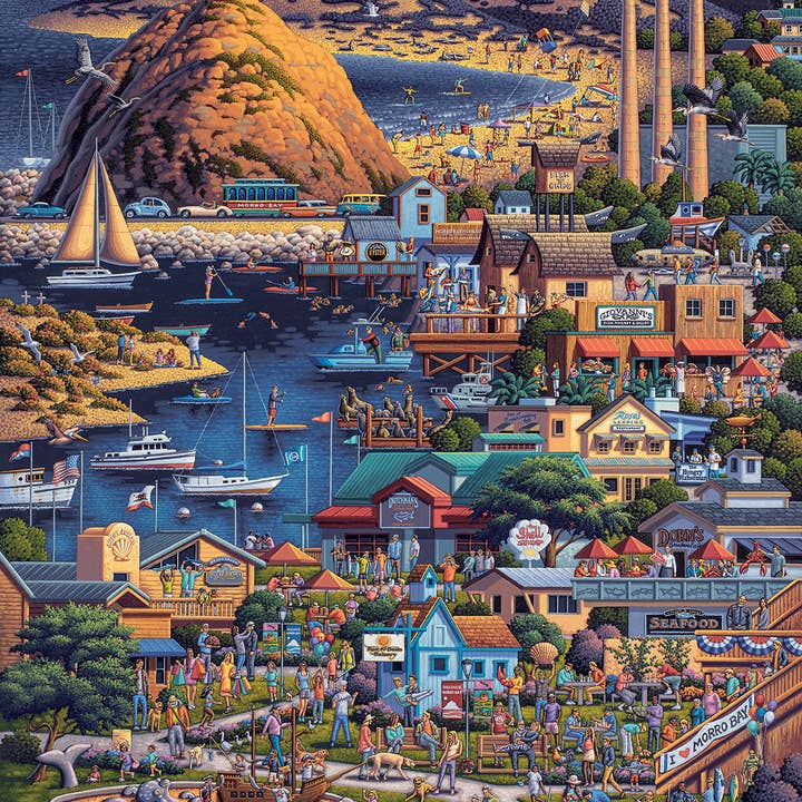 Boardwalk Puzzle Company - Wholesale Puzzle - Adult - Morro Bay - 500 Piece1