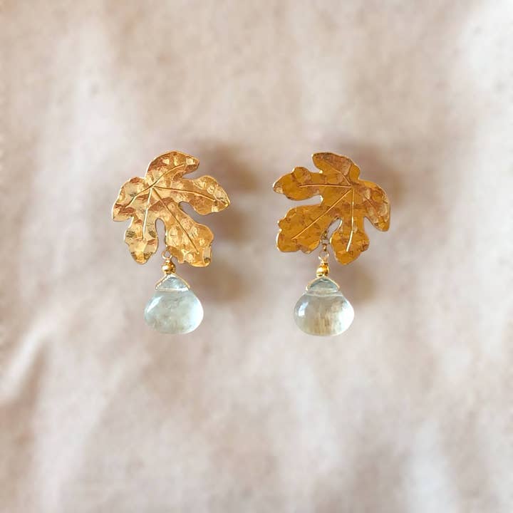 Hirondelle Bijoux - Wholesale Dangle Earrings - Fig leaf earrings7