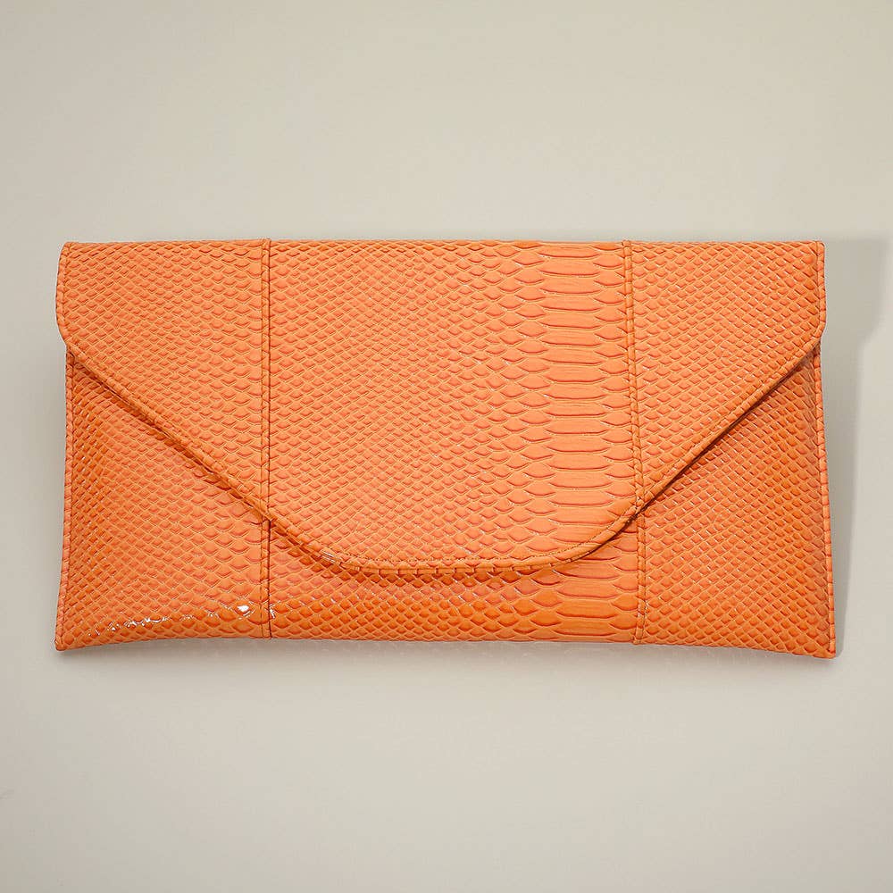 Sensibling Corp. - Wholesale Clutch Bag - Women's - Snake Skin Patterned Envelope Clutch / Shoulder Bag10