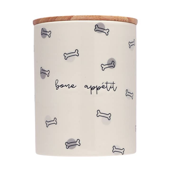 Pearhead - Wholesale Pet Treat Jar - Dog - Bone Appetite Ceramic Treat Jar0