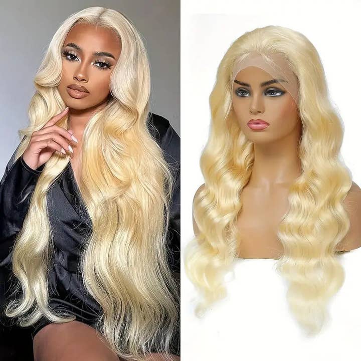 Hair Imports NYC - Wholesale Hair Extensions - Front Lace Synthetic Hair Wig for Women with Medium Parting, Big Waves, Long Curly Hair, Fluffy and Natural Full Head Cover2