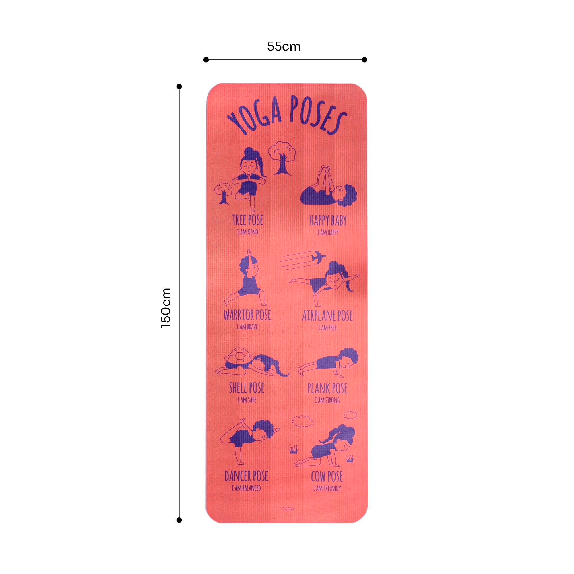 Myga – Tapete de ioga por atacado – Tapete de Yoga Kid's Pose Explorer2