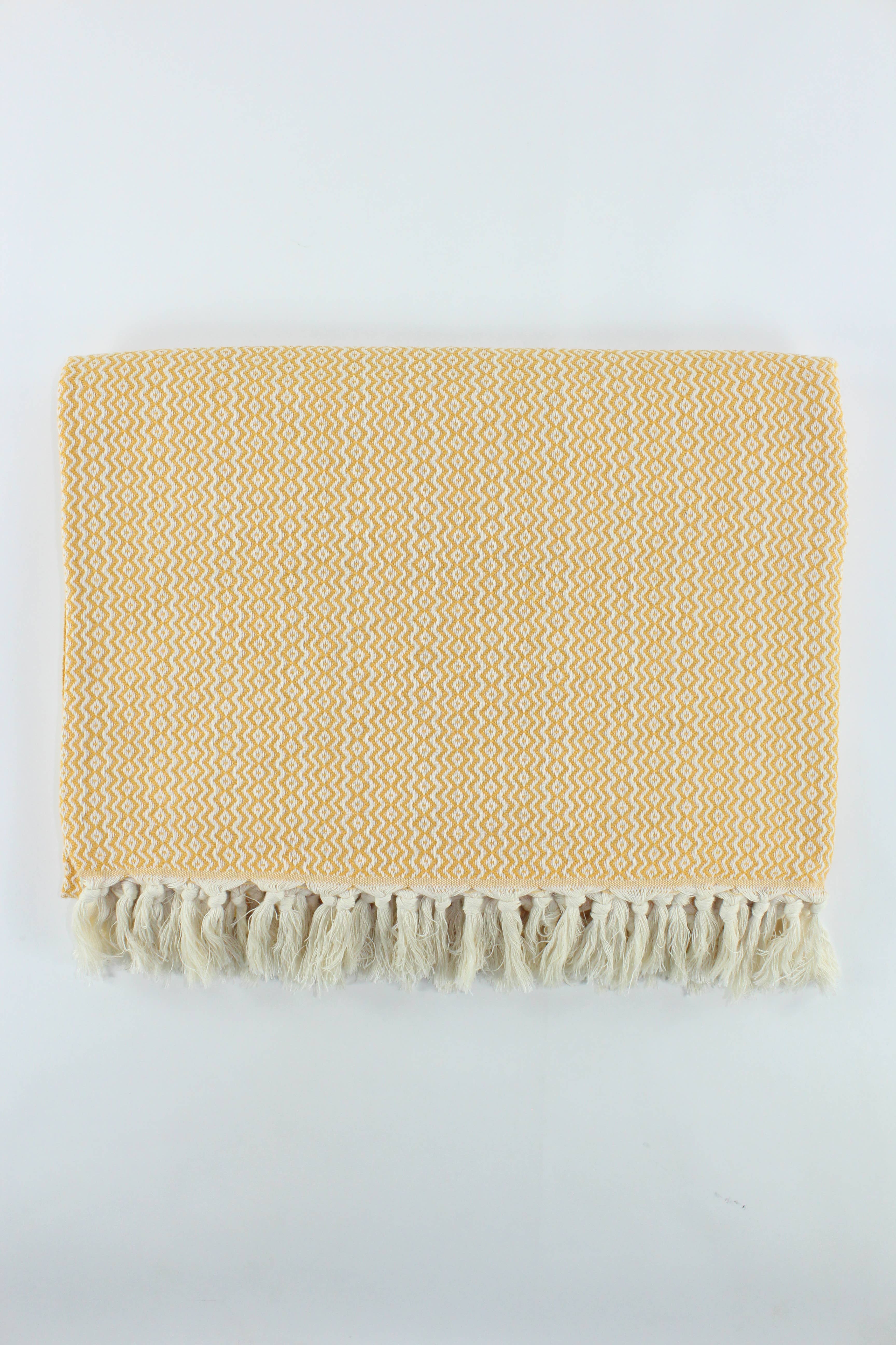 Senape Coperta turca premium con motivo a diamanti in vendita all'ingrosso su Faire1