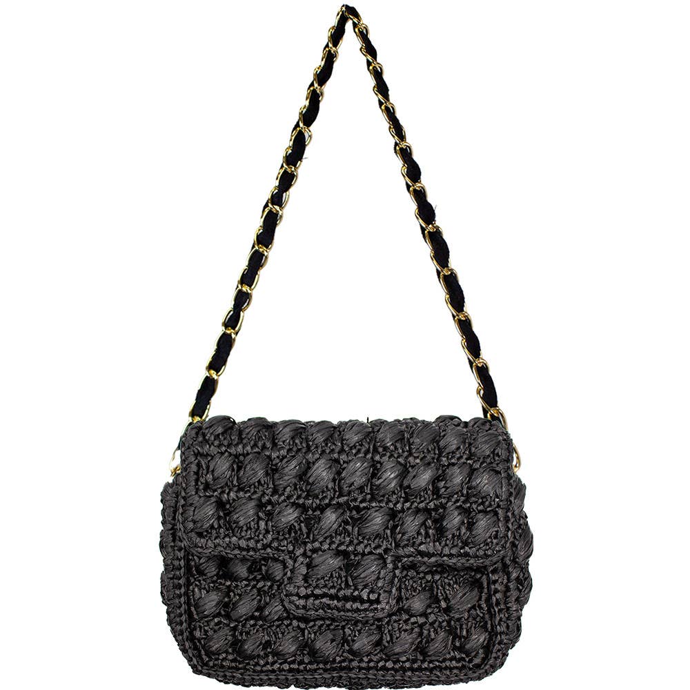 Pizzazz, Inc. - Wholesale Shoulder Bag - Women's - HANDMADE RAFFIA SHOULDER BAG1