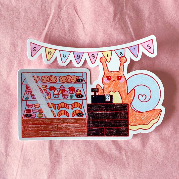Autocolante para padaria de caracol | Sketch Fox por atacado de Skizzenfuchs