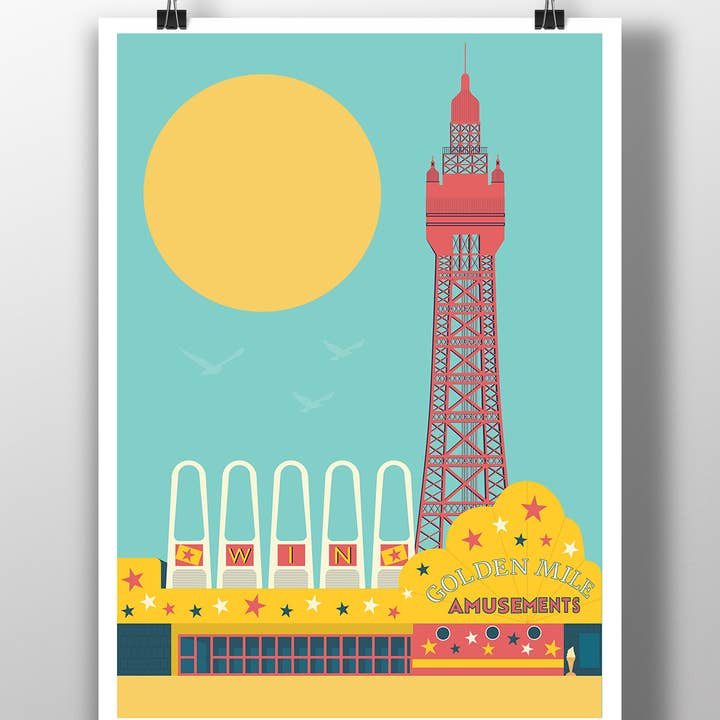 Gail Myerscough – wholesale Art print – Blackpool Unframed Print