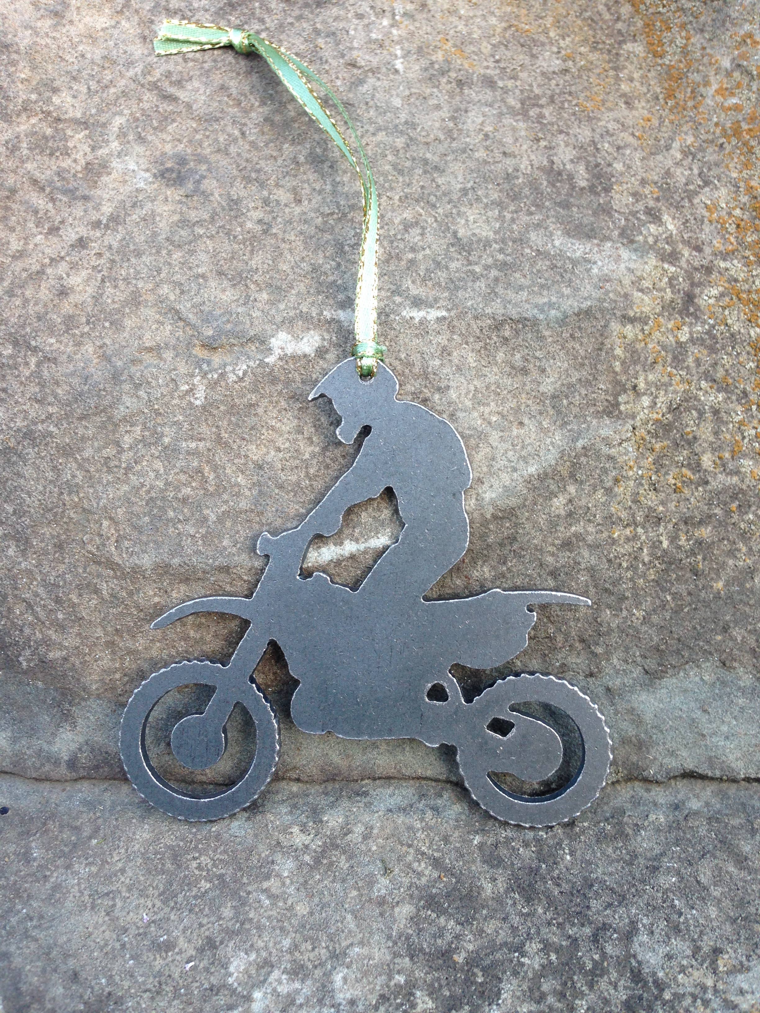 Burke Metal Work - Wholesale Ornament - Dirt Bike Boy Ornament1