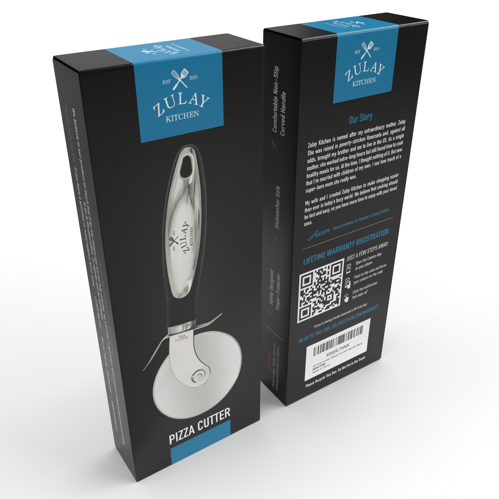 Zulay Kitchen - Vente Roulettes à pizza - Roue de découpe à pizza en acier inoxydable1