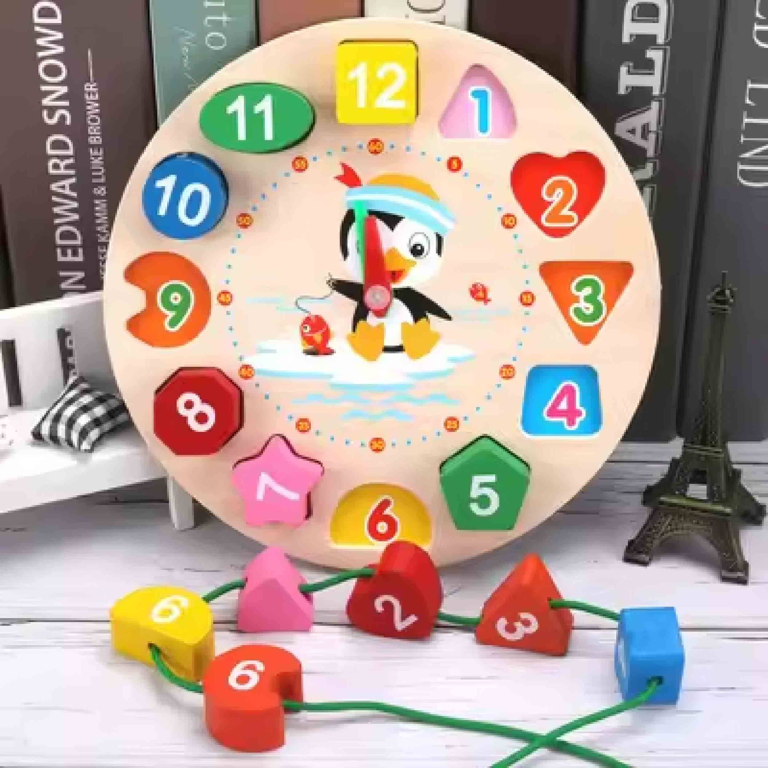 Toyarina - Wholesale Puzzle - Kids - Wooden Puzzles Clock Educational Toy - Back to School2