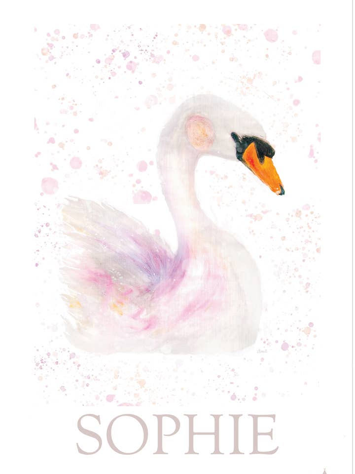 Swan Print for wholesale by Wild Child Co