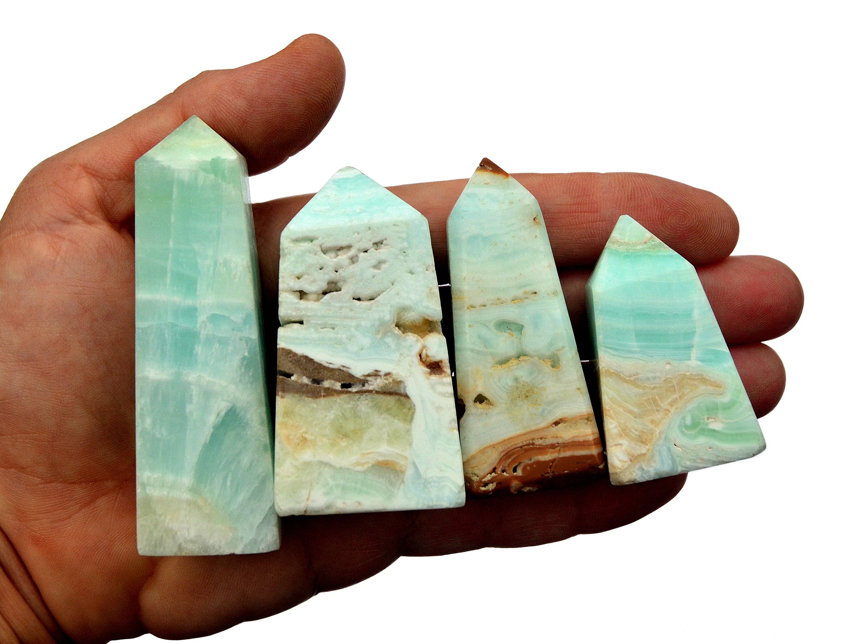 Kaia & Crystals - Wholesale Spiritual stone/crystal - Caribbean Calcite Towers (4-7 Pcs)  1 Kg Lot1