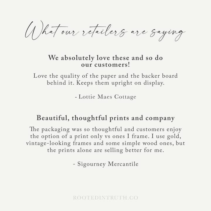 Rooted in Truth - Wholesale Art Print - His Mercies Christian Art Print, Canvas, Decor, Spring 20264