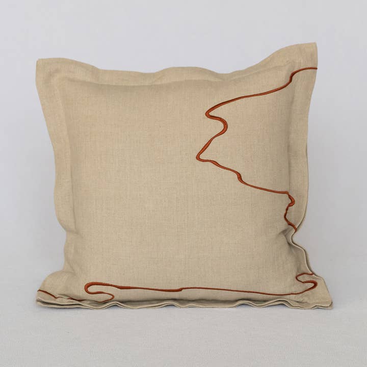 Miramar Pillow Cover - Natural Linen for wholesale by Sarah Drake Design