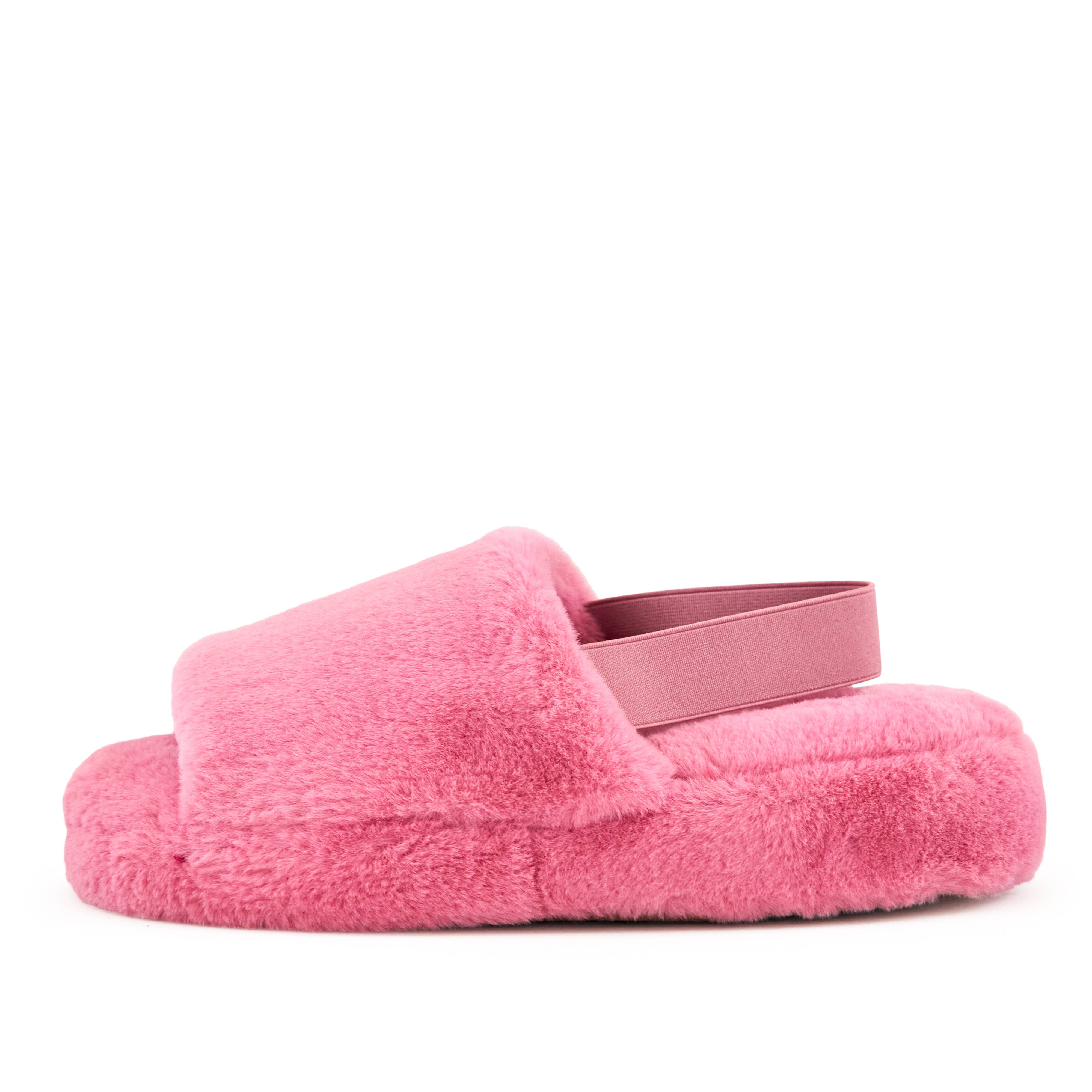 Nest Shoe - Wholesale Slippers - Women's - Women's Lisbon Faux Fur Slipper Coral4